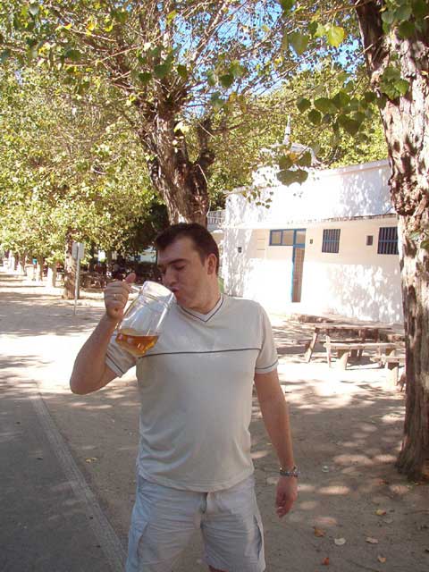 Pedro y la jarra de cerveza