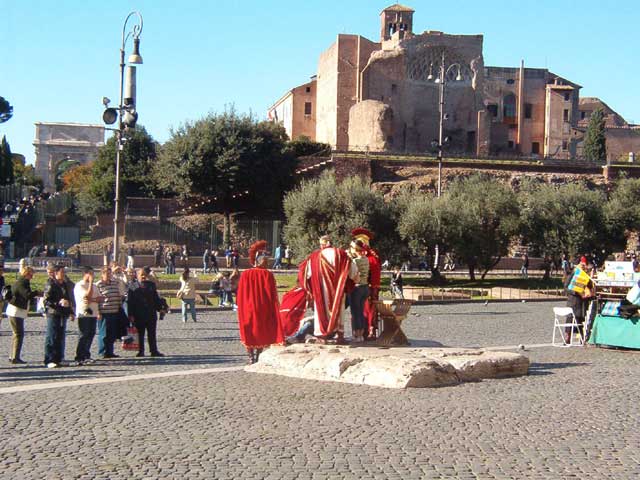 Romanos frente al Foro romano