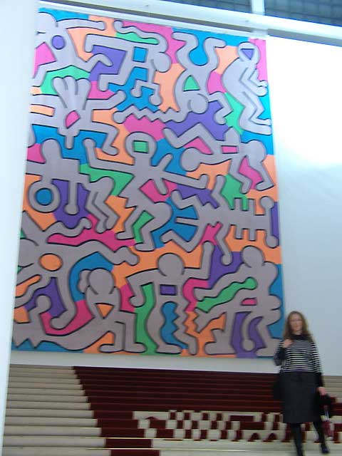 En la Triennale. Cuadro de Keith Haring