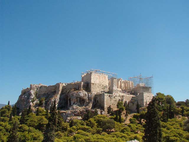 Vistas de Atenas desde la colina de Areópago