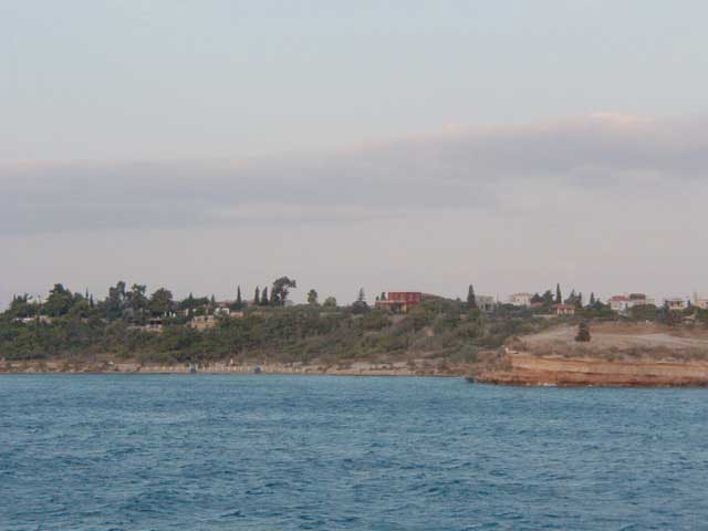 Vistas de Egina desde el Ferry