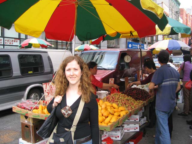 Puesto de frutas en Chinatown
