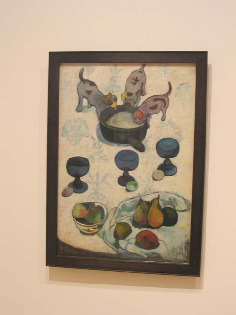 MOMA: Naturaleza muerta con 3 perritos, 1888 Gauguin