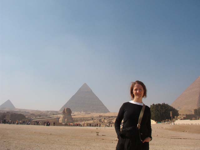 Vista de la esfinge y las pirámides