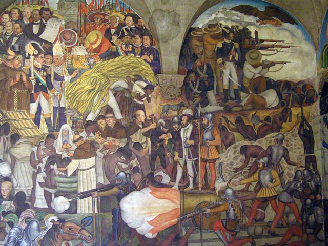 Mural de Diego Rivera en el Palacio Nacional