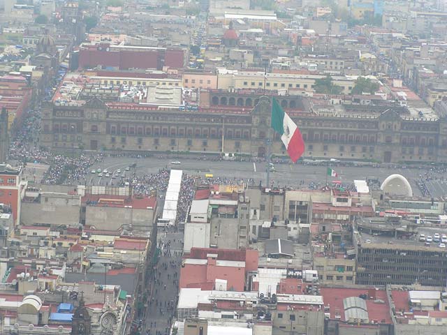 Vistas del Zócalo desde la torre latinoamericana