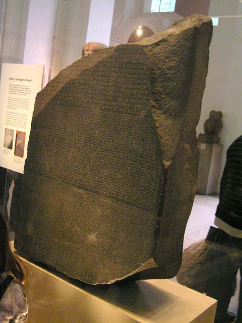Piedra de Rosetta en el museo británico
