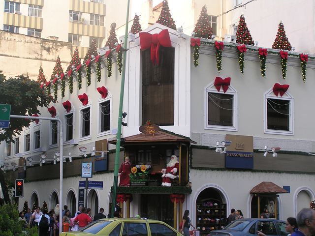 Anuncio navideño en Ipanema