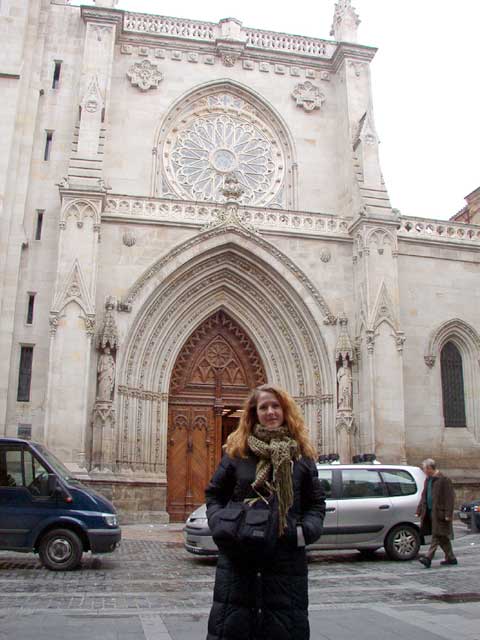 Pili en la catedral de Santiago